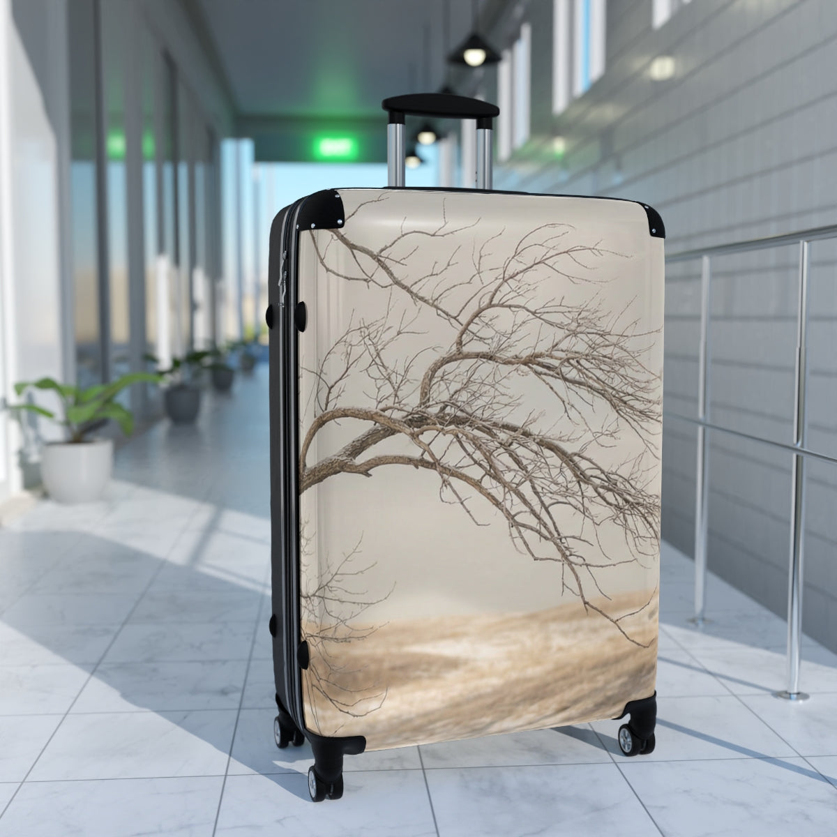 Suitcase - Winter Solitude Minimalist Rolling Luggage |...