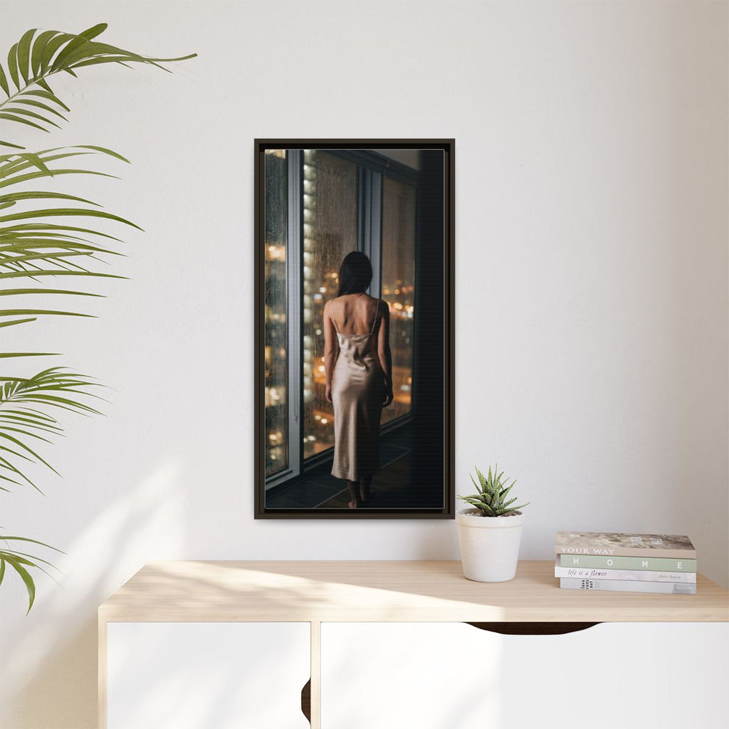 Framed Matte Canvas - Cinematic Nights — Espresso / 1.25"