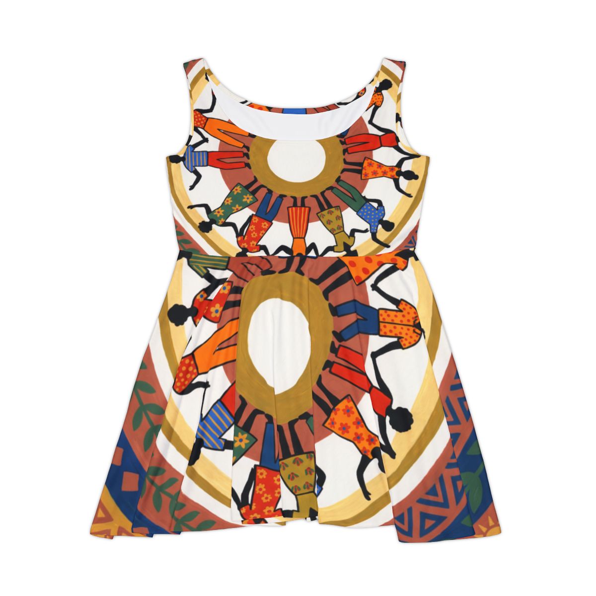 Women's Skater Dress - Unity Mandala Folk Art | Echovira...