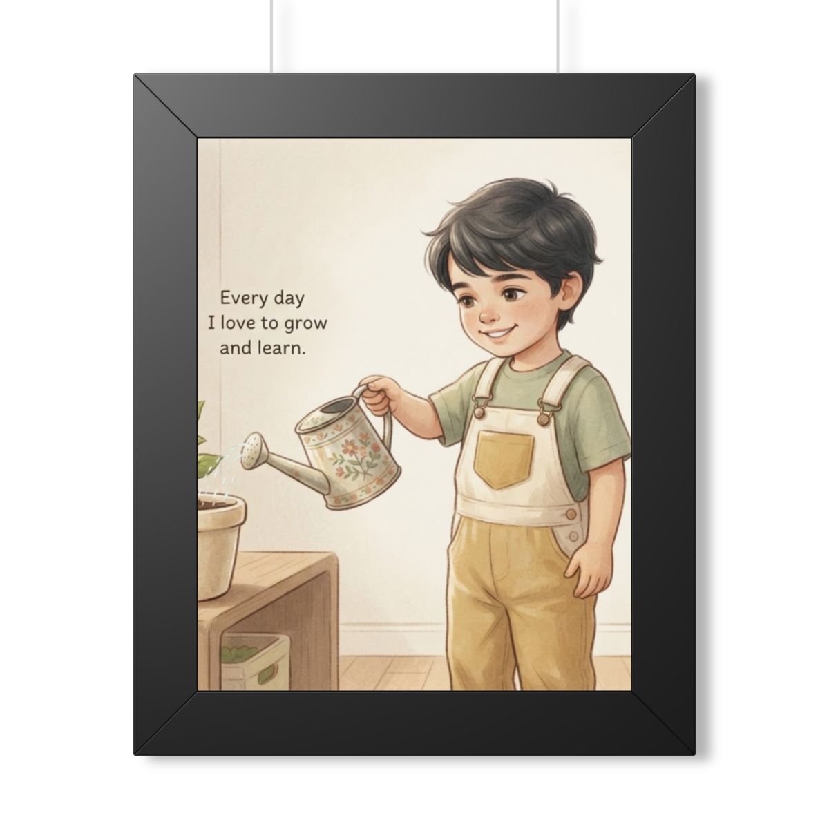 Framed Vertical Poster - Daily Growth Art — Black (11×14......