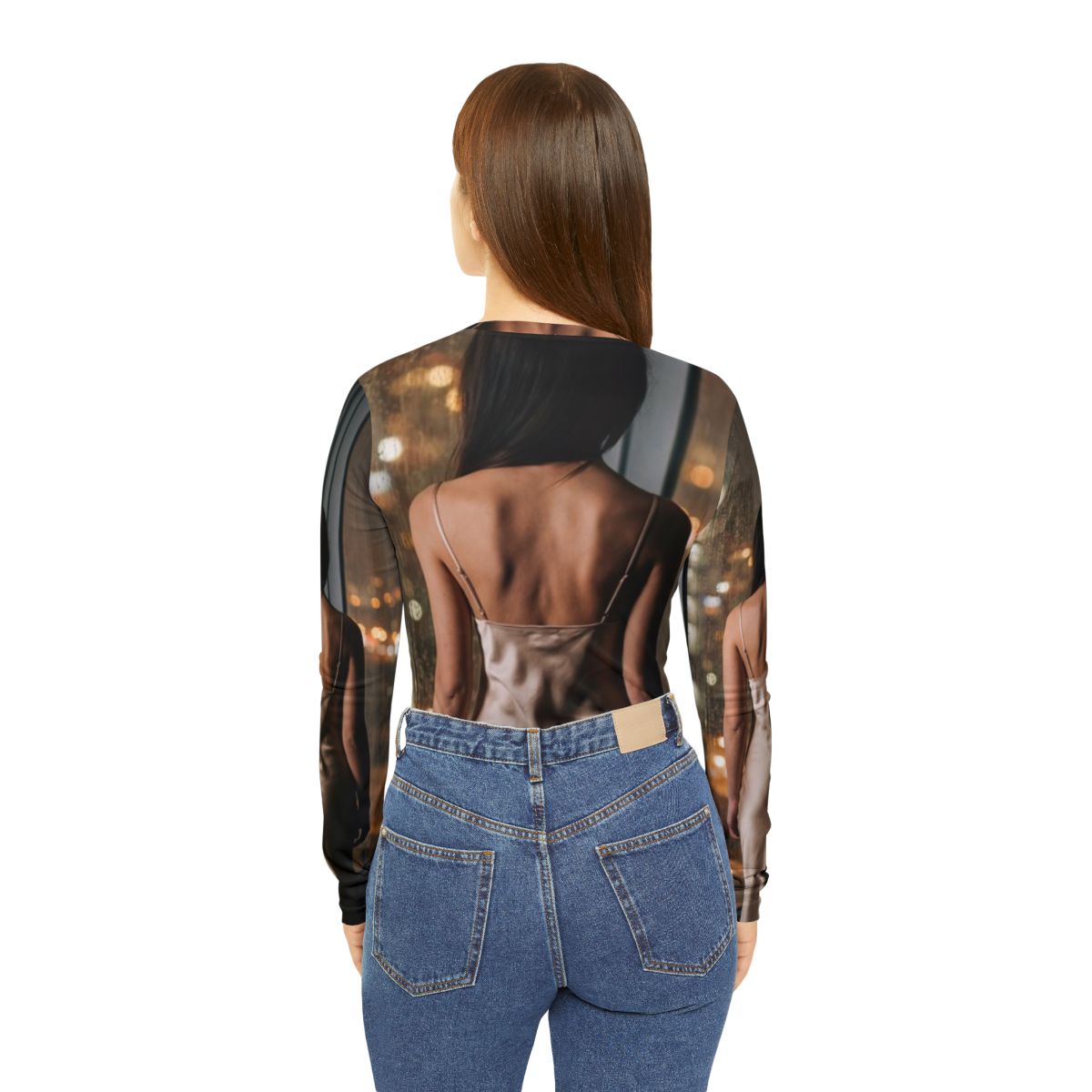 Women's V-neck - Shimmering Rainscape | Echovira Gallery