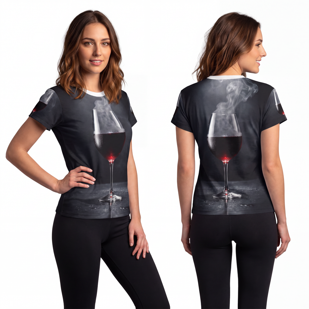 Women's Cut & Sew Tee - Noir Wine | Echovira Gallery
