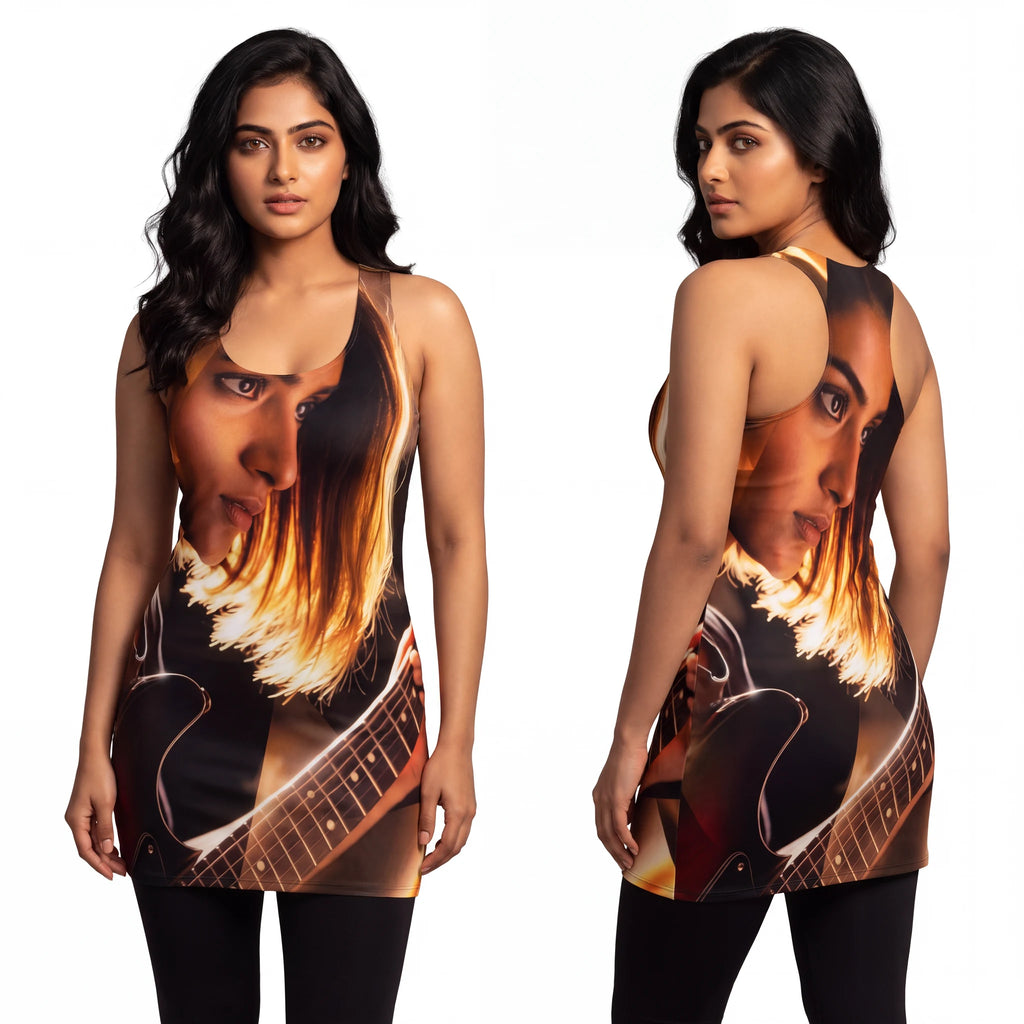 Indie Electric Guitarist Racerback Dress