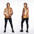 Athletic Hoodie - Shattered Light Golden Fractures Wall Art...
