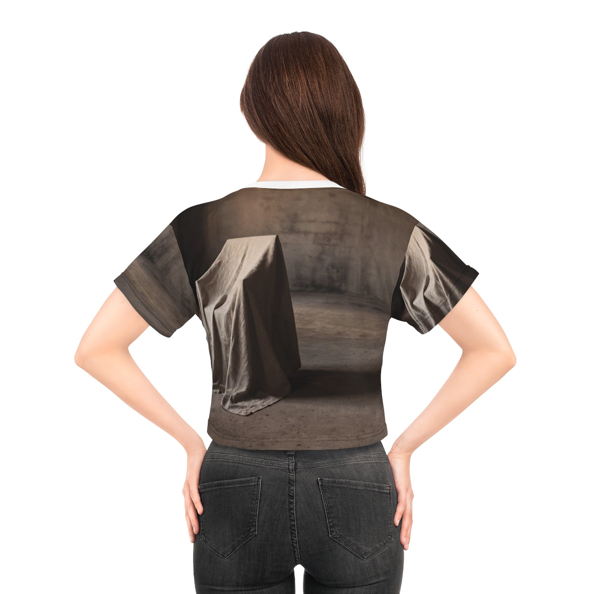 Crop Tee - Draped Silence Still Life Art - Shadowed... |...