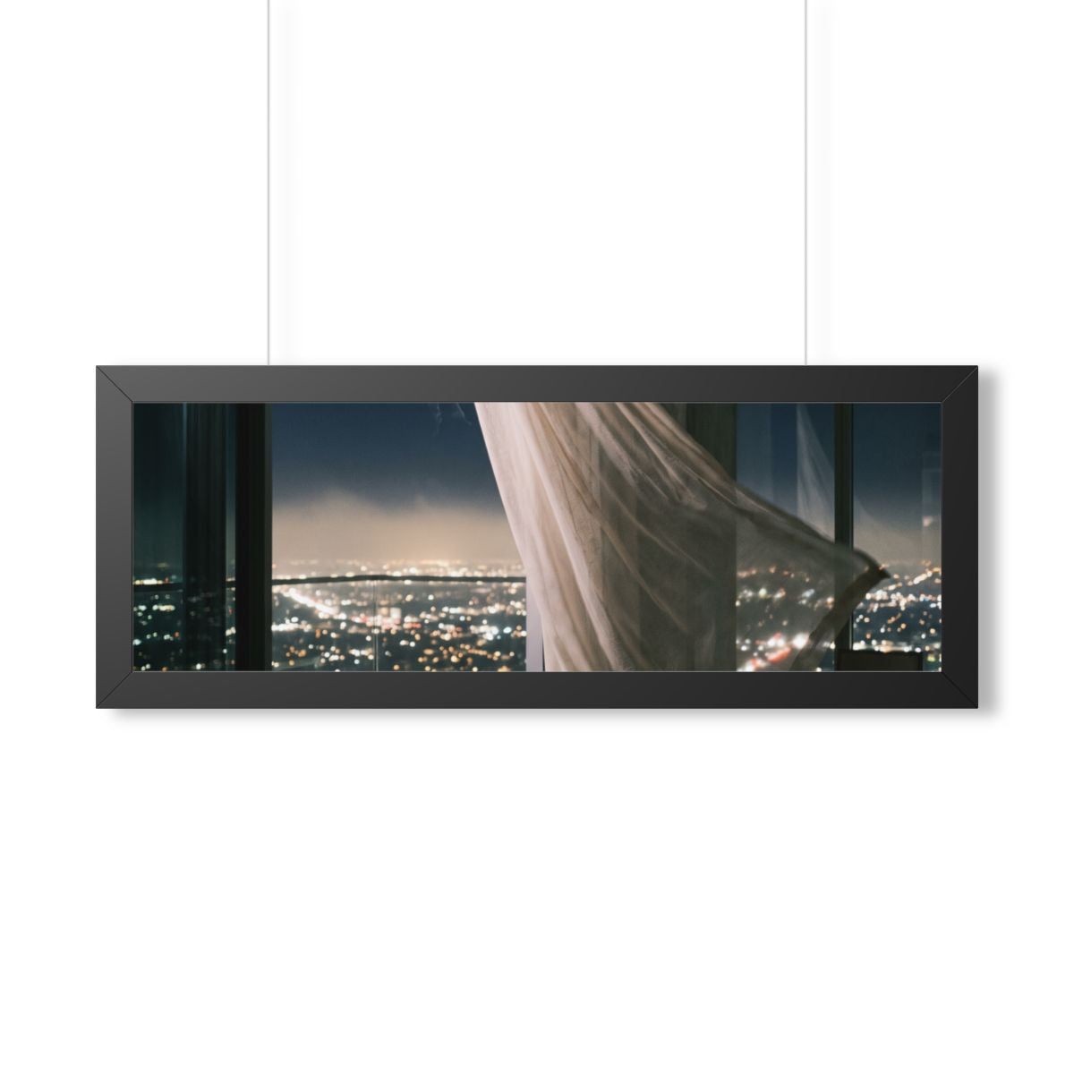 Framed Horizontal Poster - Skyline Serenity — Black (14×11...