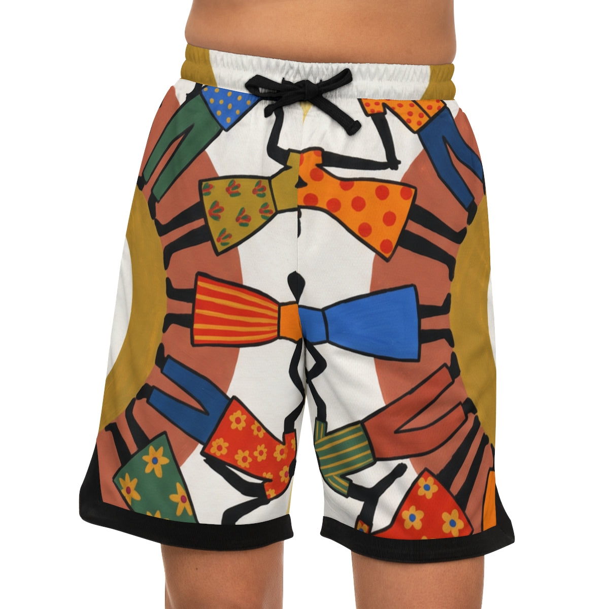 Men's Basketball Rib Shorts - Unity Mandala Folk Art |...