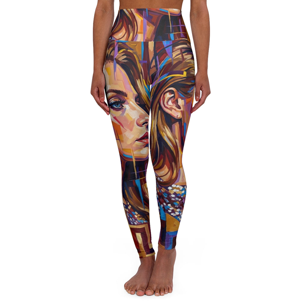 High Waisted Yoga Leggings - Shattered Elegance | Echovira...