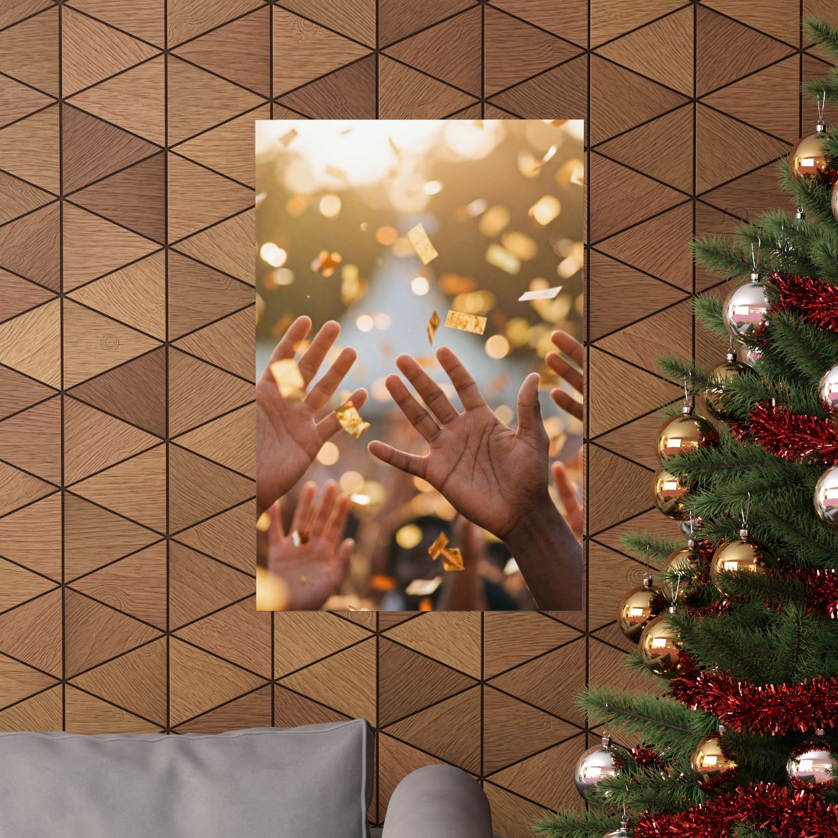 Matte Vertical Posters - Golden Festival Celebration Art......