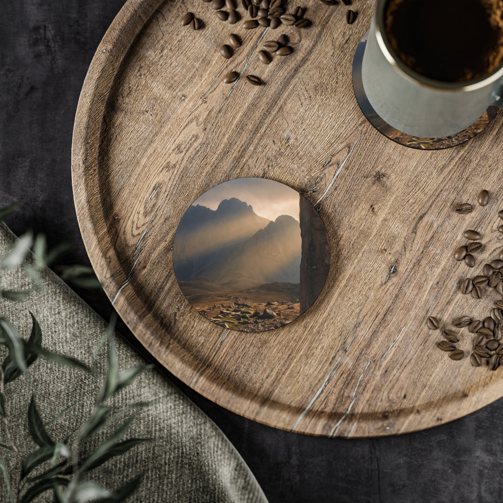 Coasters - Mystic Monolith Ancient Persian Mountain Art (1 &...