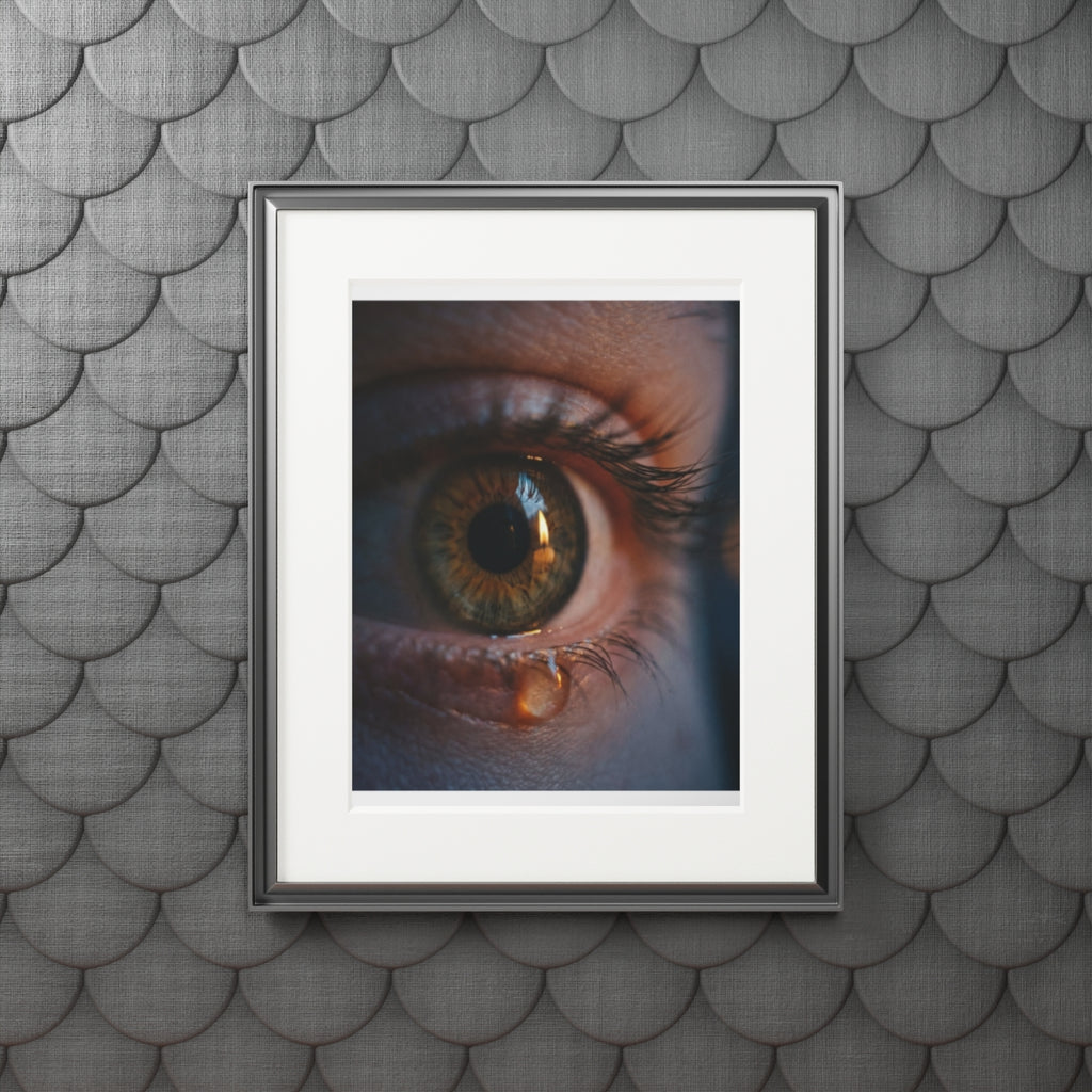 Framed Art Print - Luminous Tear — Portrait