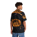 Vintage Brass Sundial Compass Men's Hawaiian Shirt