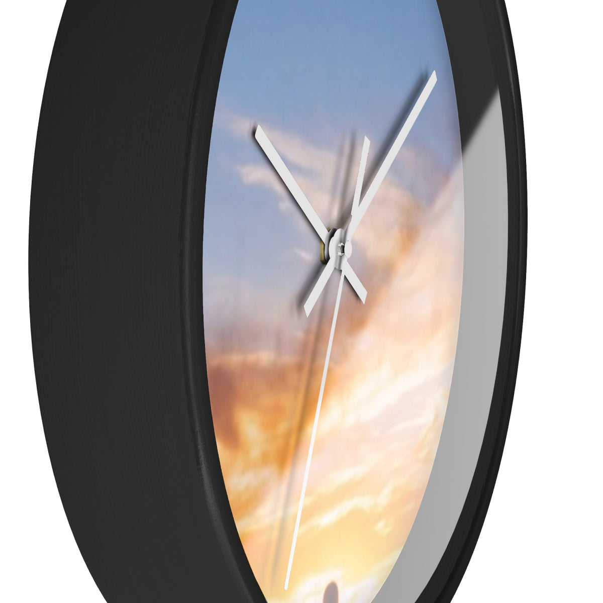 Wall Clock - Golden Hour Mountain Trail | Echovira Gallery