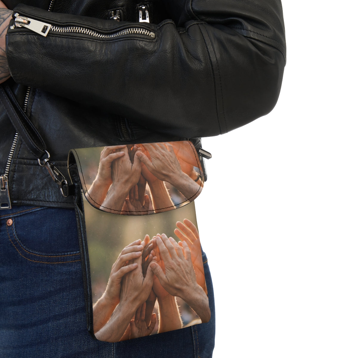 Small Cell Phone Wallet - Golden Rays of Unity Wall Art |...