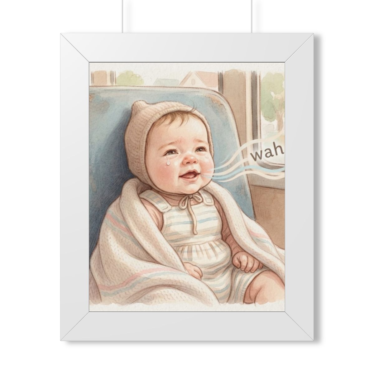 Framed Vertical Poster - Sweet Baby — White (11×14, 12×16......