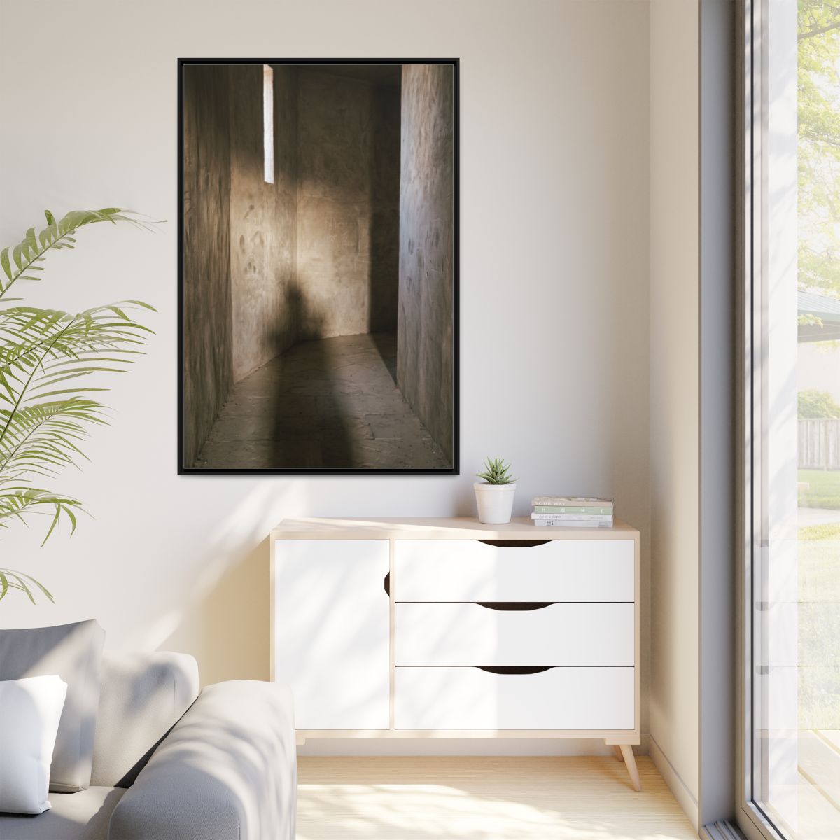 Matte Canvas, Framed - Shadows of the Citadel moody... |...