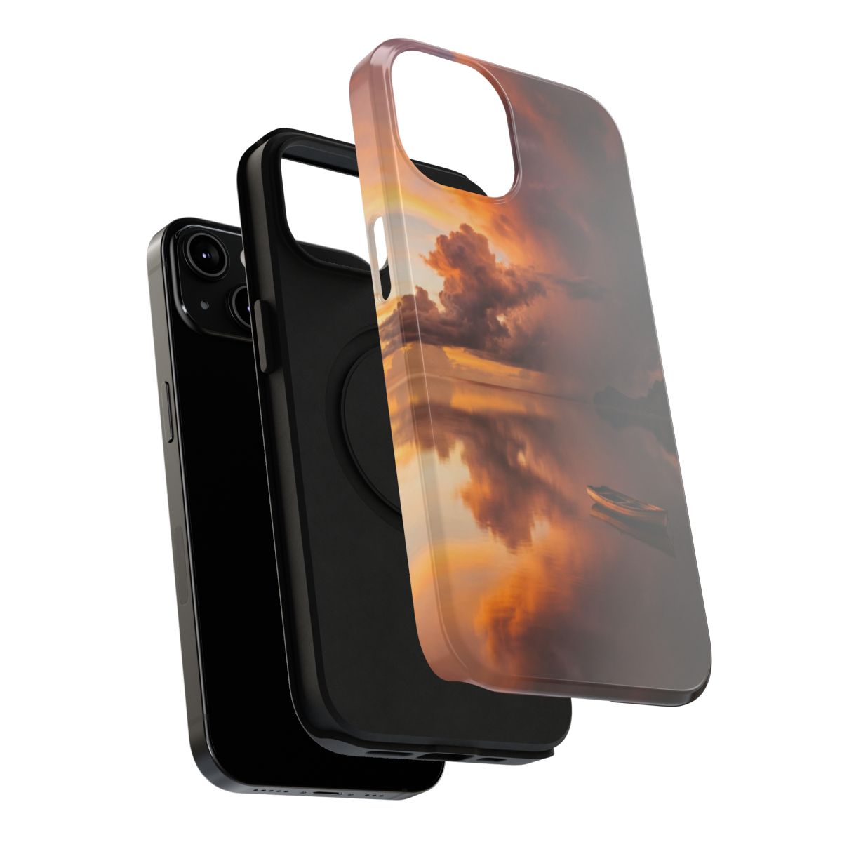 Impact-Resistant Apple iPhone Cases - Serene Tempest Sunset Lake | iPhone 17 Pro Max, 17 Pro, 17 Air & More