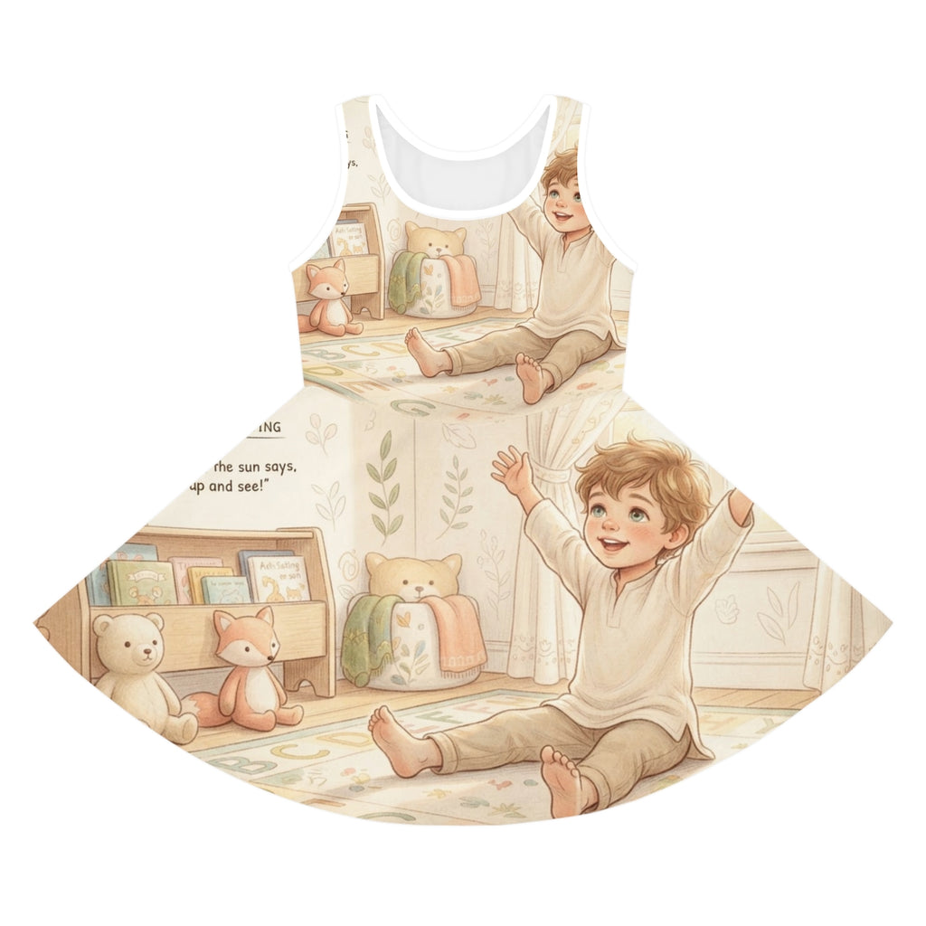 Girls' Sleeveless Sundress - Sunny Day | Echovira Gallery