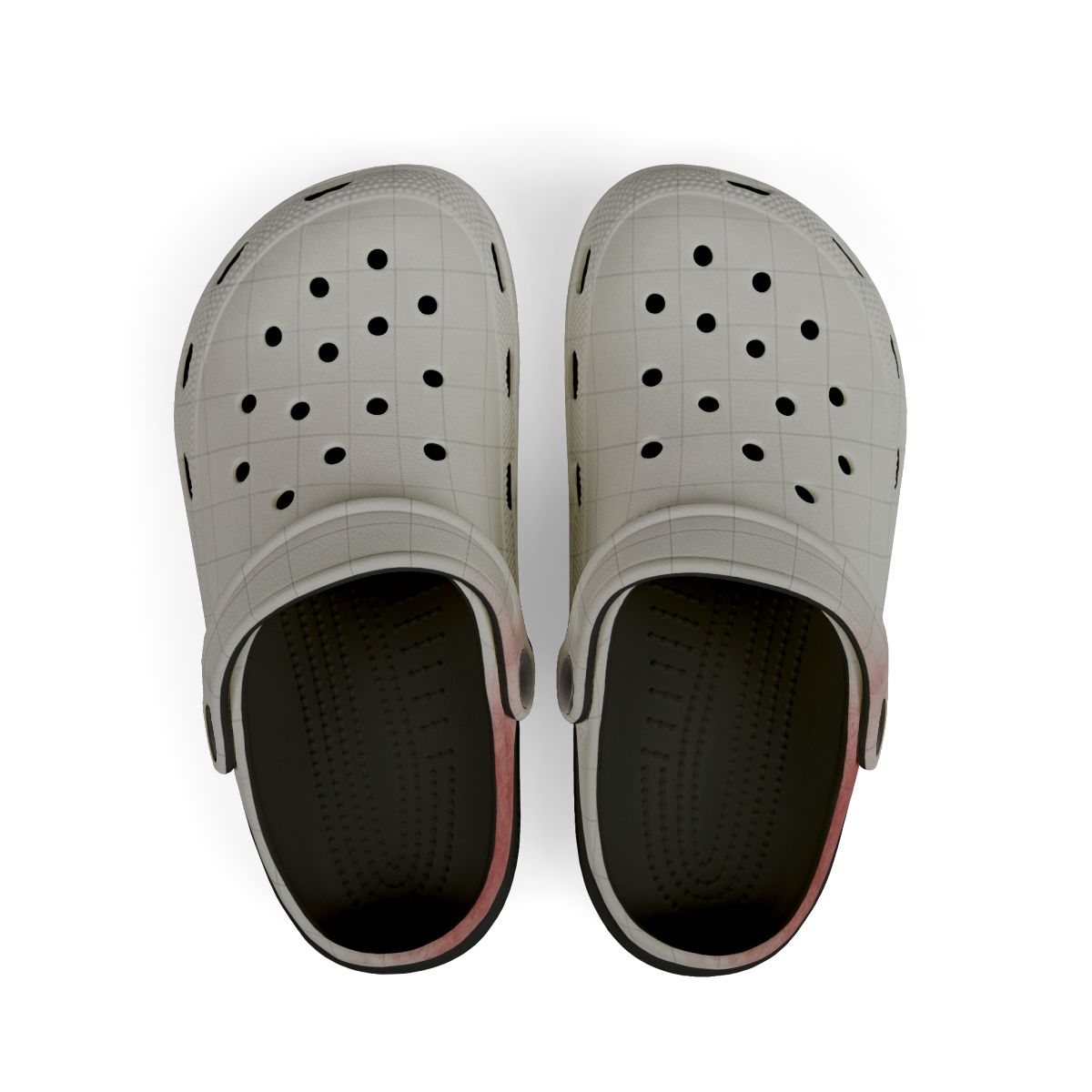Kids' Foam Clogs with Crimson Abstract Grid