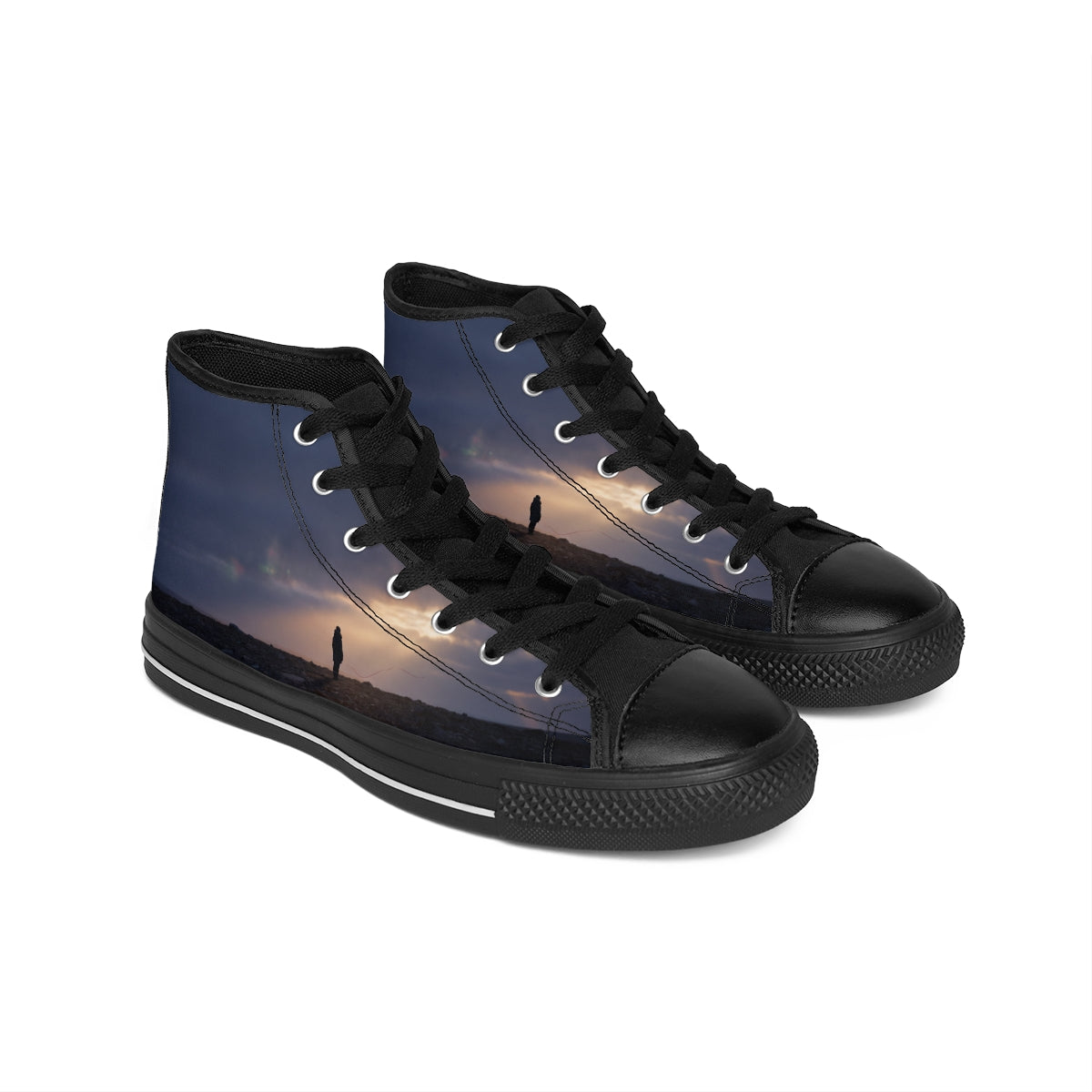 Women's Classic Sneakers with Twilight Horizon Art