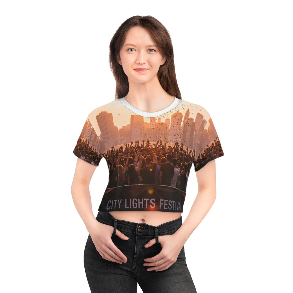 Crop Tee - City Lights Festival | Echovira Gallery