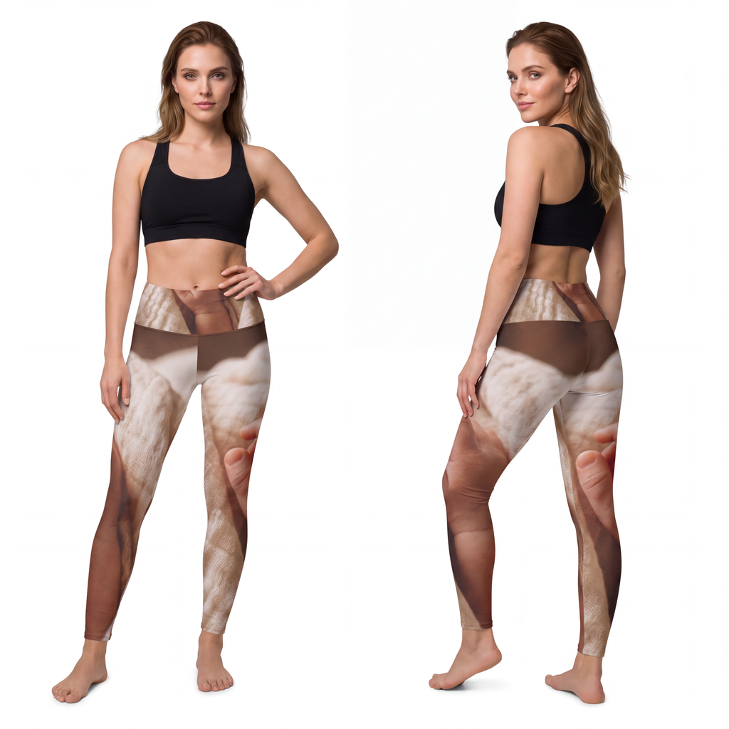 Women's Yoga Pants - Tender Newborn Hand in Soft Muslin... |...