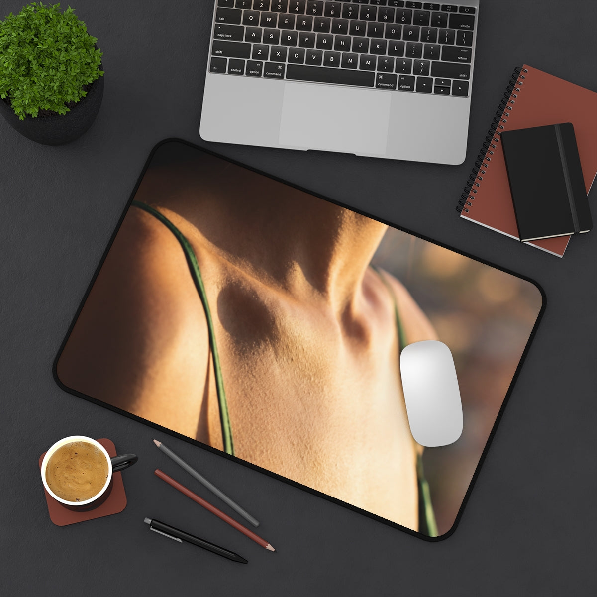 Desk Mat - Cinematic Emerald Elegance