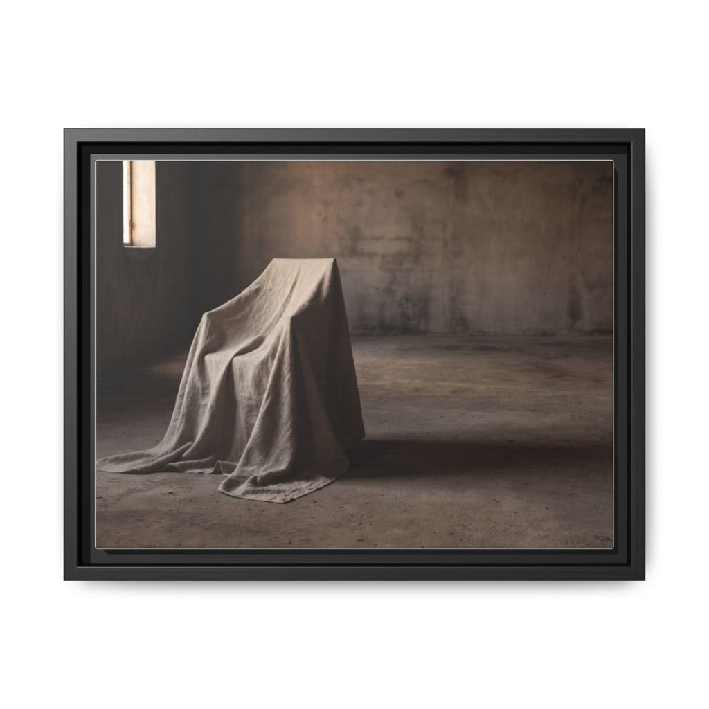Framed Matte Canvas - Wabi-Sabi Silhouette Art — Black / 1.25"