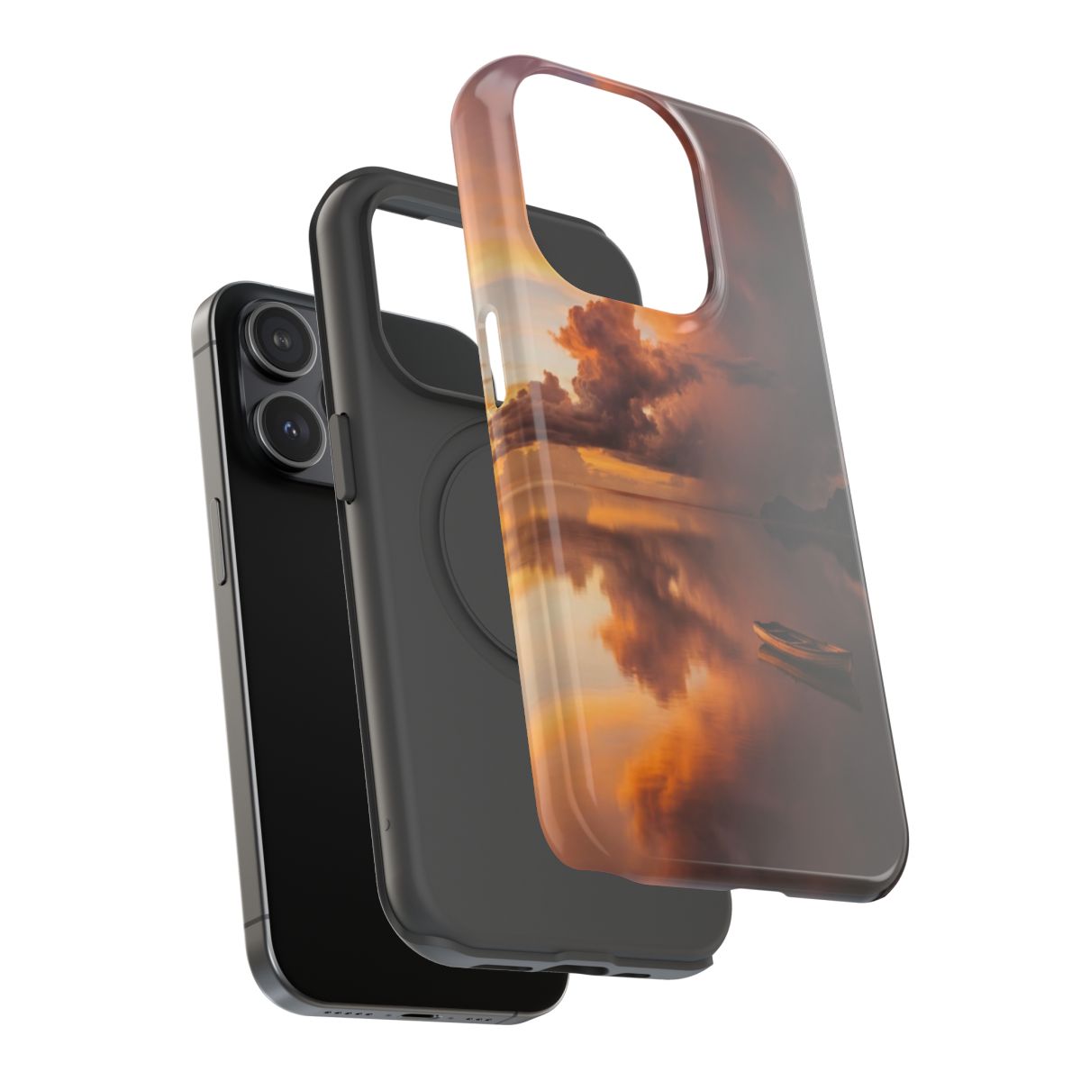 Impact-Resistant Apple iPhone Cases - Serene Tempest Sunset Lake | iPhone 17 Pro Max, 17 Pro, 17 Air & More