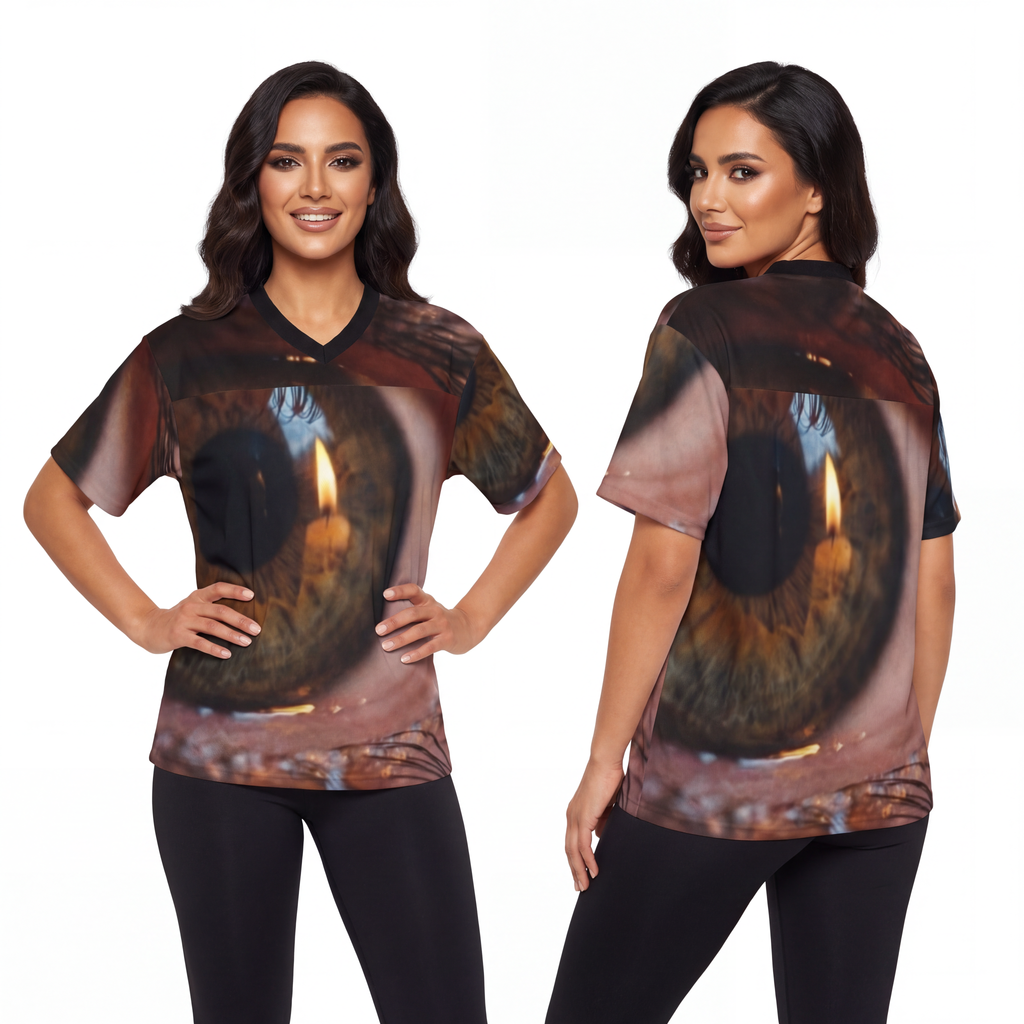 Unisex Football Jersey - Amber Iris Reflection Fine Art... |...