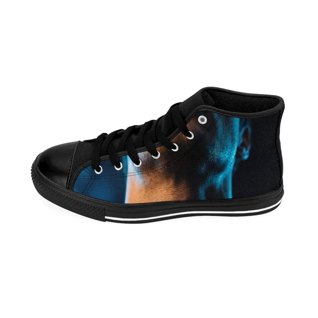 Women's Classic Sneakers - Neon Horizon Portrait | Echovira...