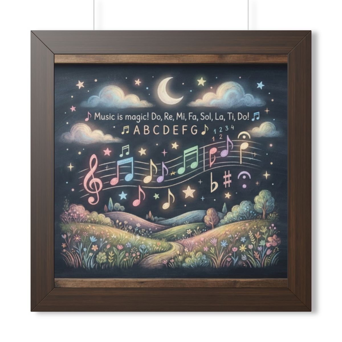 Framed Horizontal Poster - Melody Meadows — Walnut (14×11......
