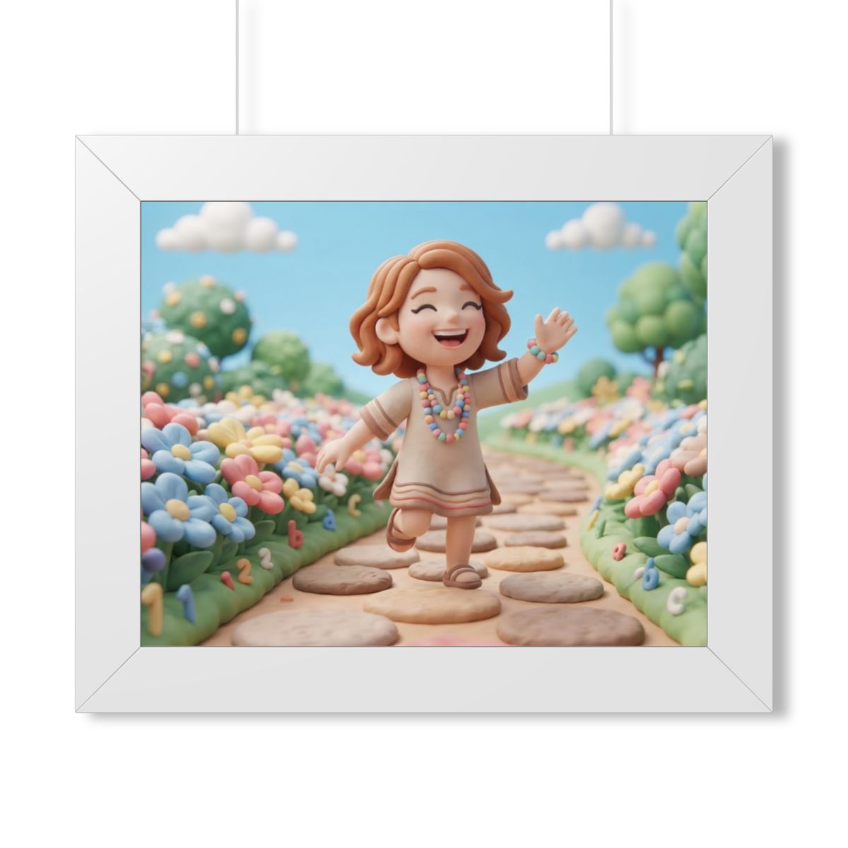 Framed Horizontal Poster - Wide Meadow — White (14×11... |...