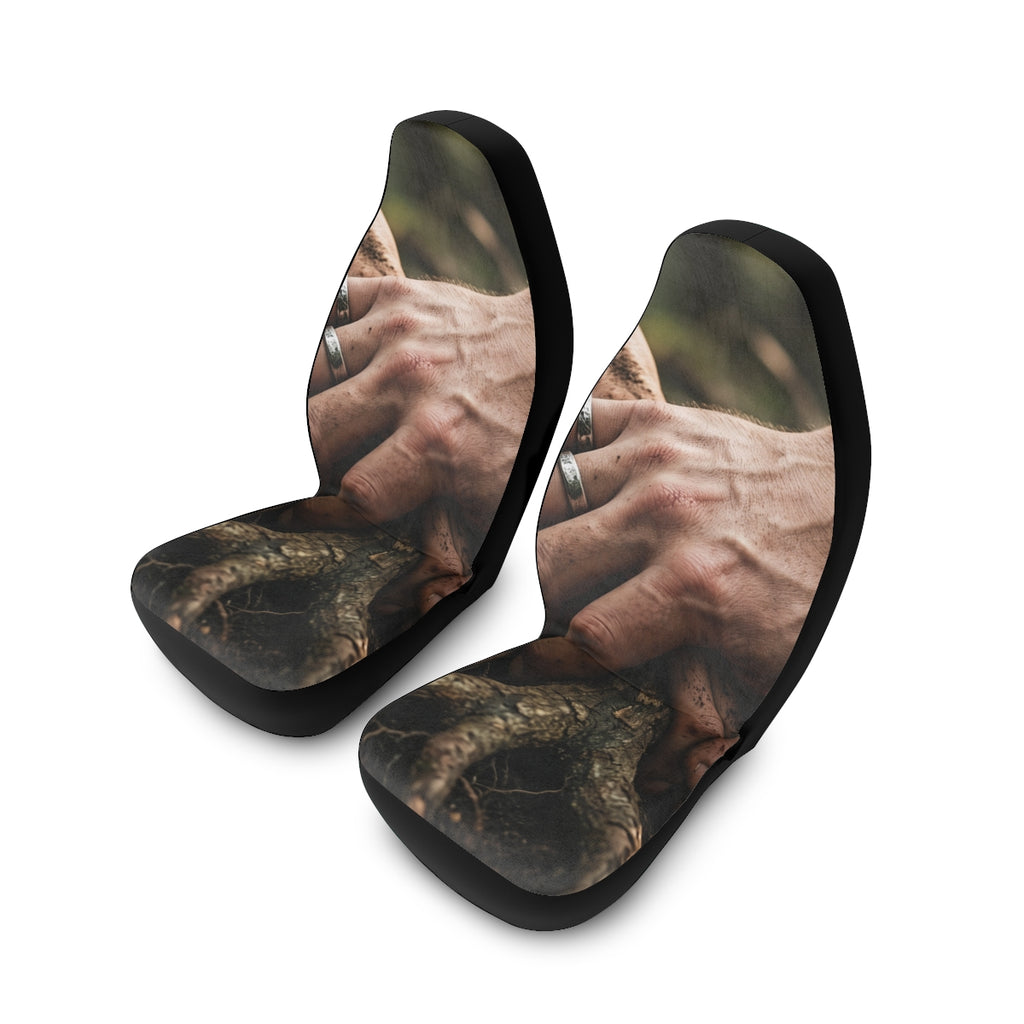 Car Seat Covers with Forest Roots and Hands