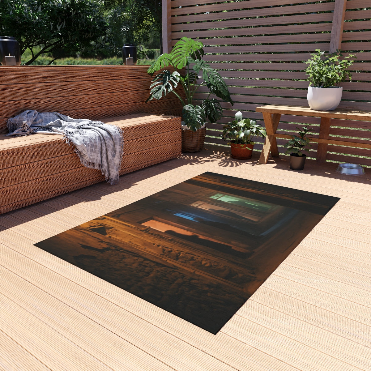 Outdoor Rug - Midnight Echoes Patio Accent | Echovira...