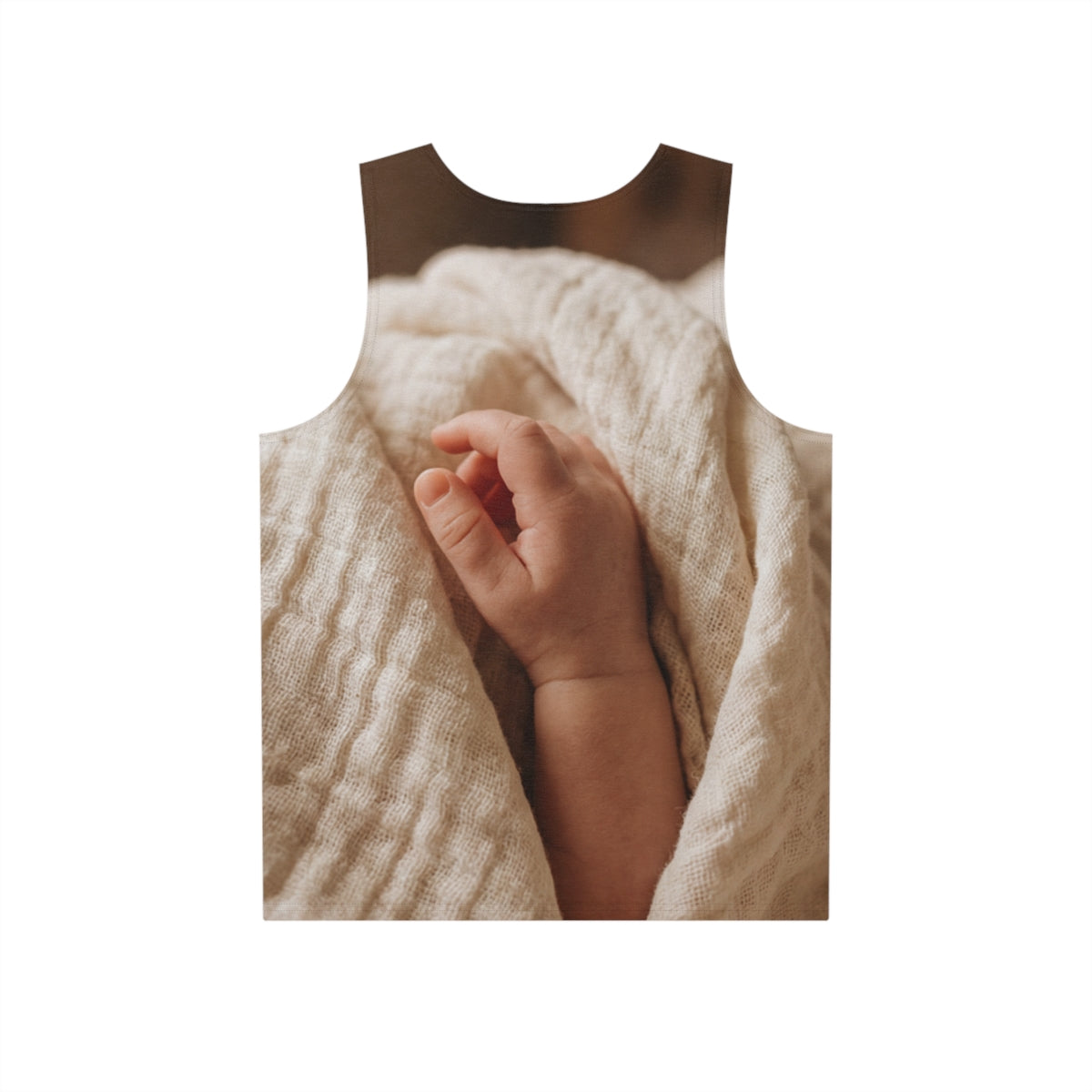Men's Tank - Tender Newborn Hand in Soft Muslin Blanket |...