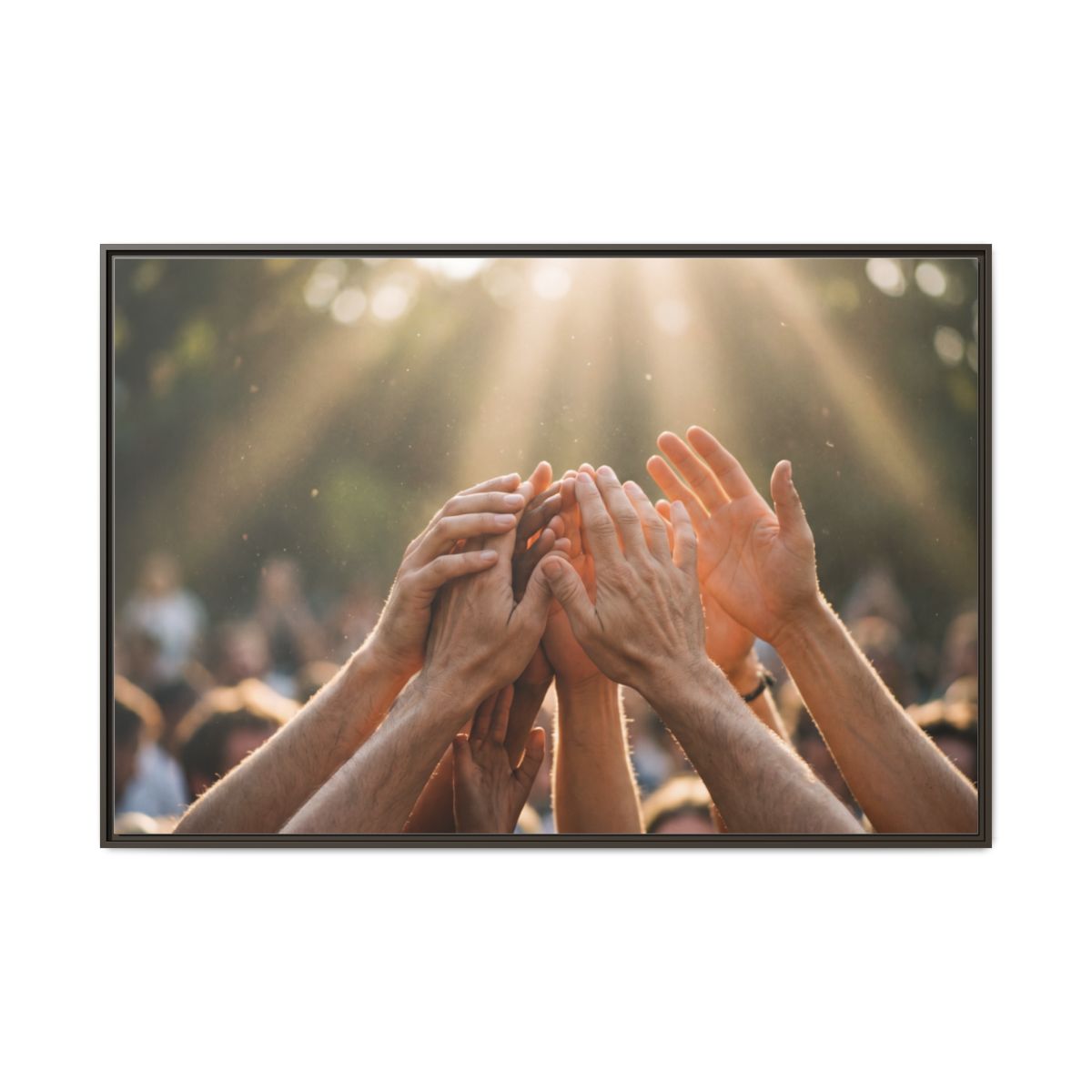 Matte Canvas, Framed - Golden Rays of Unity Wall Art (10×8...