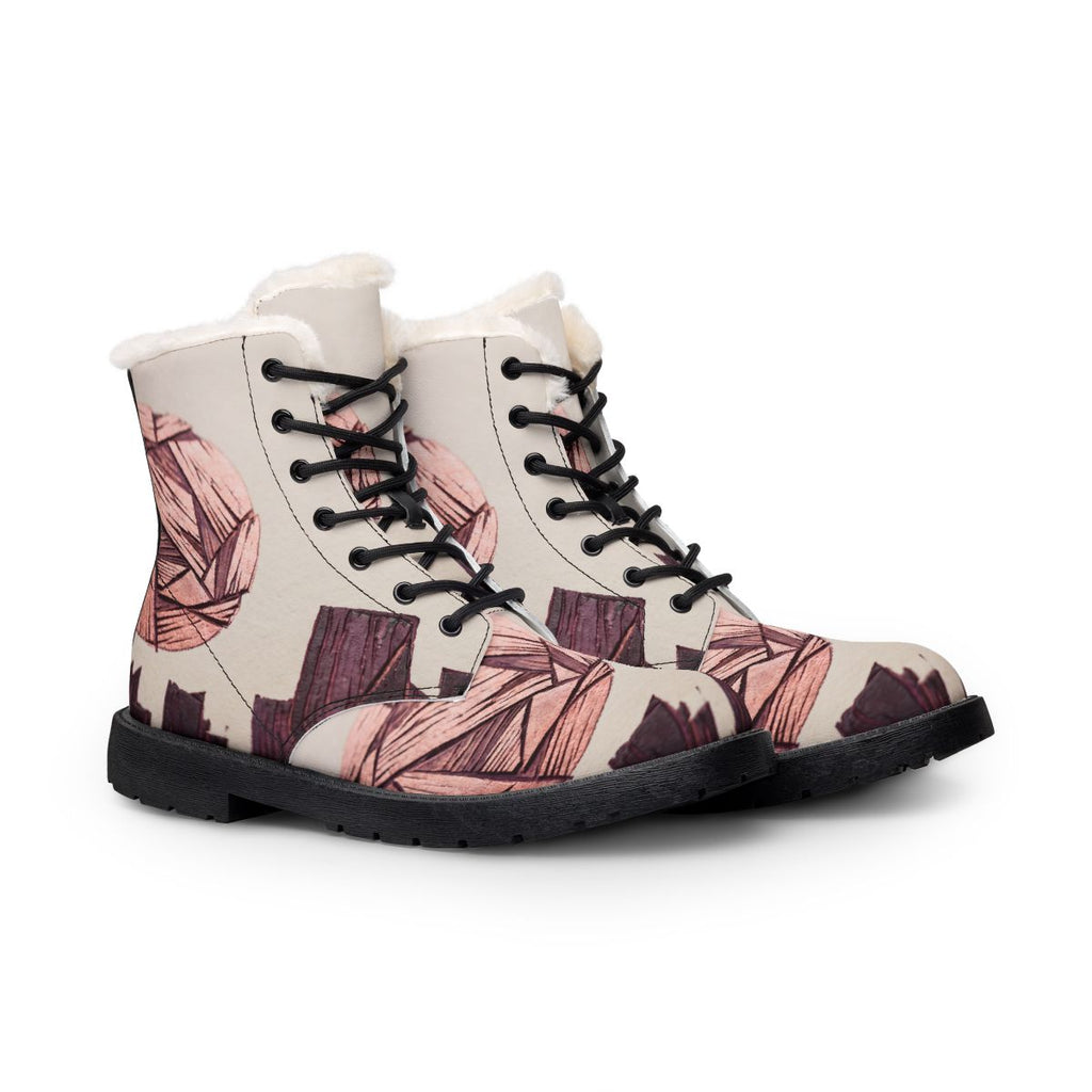Men's Fur and Leather Boots Copper Skyline