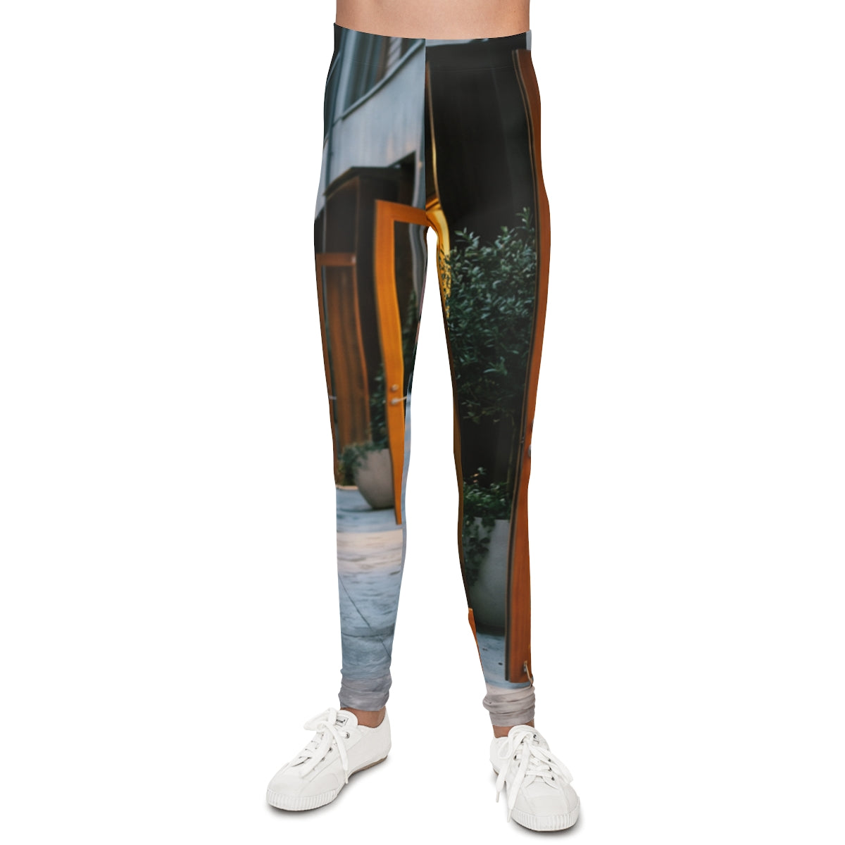 Youth Leggings - Twilight Promenade Architecture | Echovira...