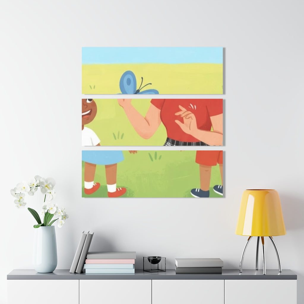 Acrylic Prints - Garden Storytime Triptych — Landscape |...