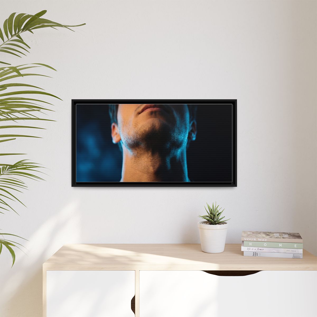 Framed Matte Canvas - Neon Pulse Core — Black / 1.25"