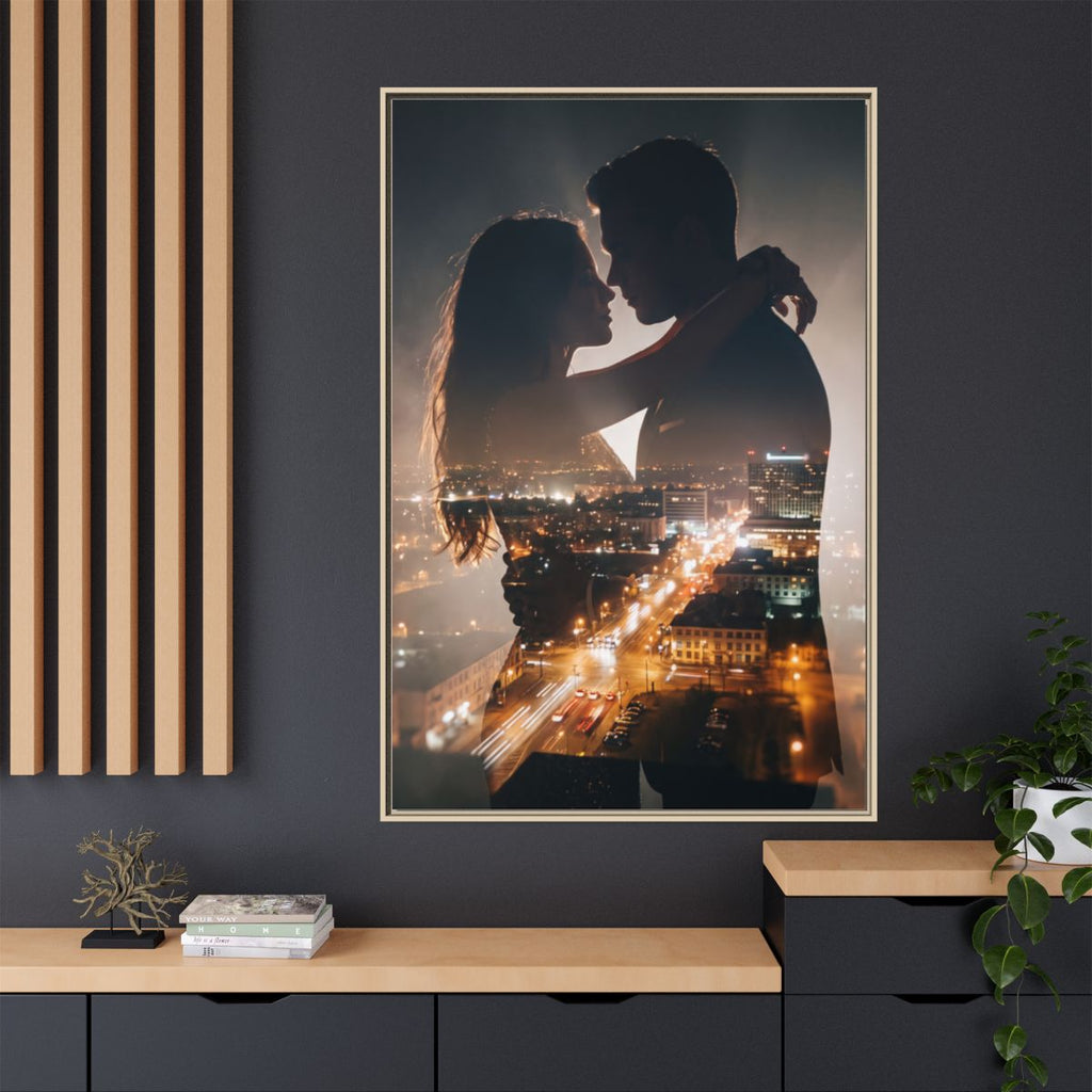 Framed Matte Canvas - Metropolitan Lovers Glow (8×10, 9×12...