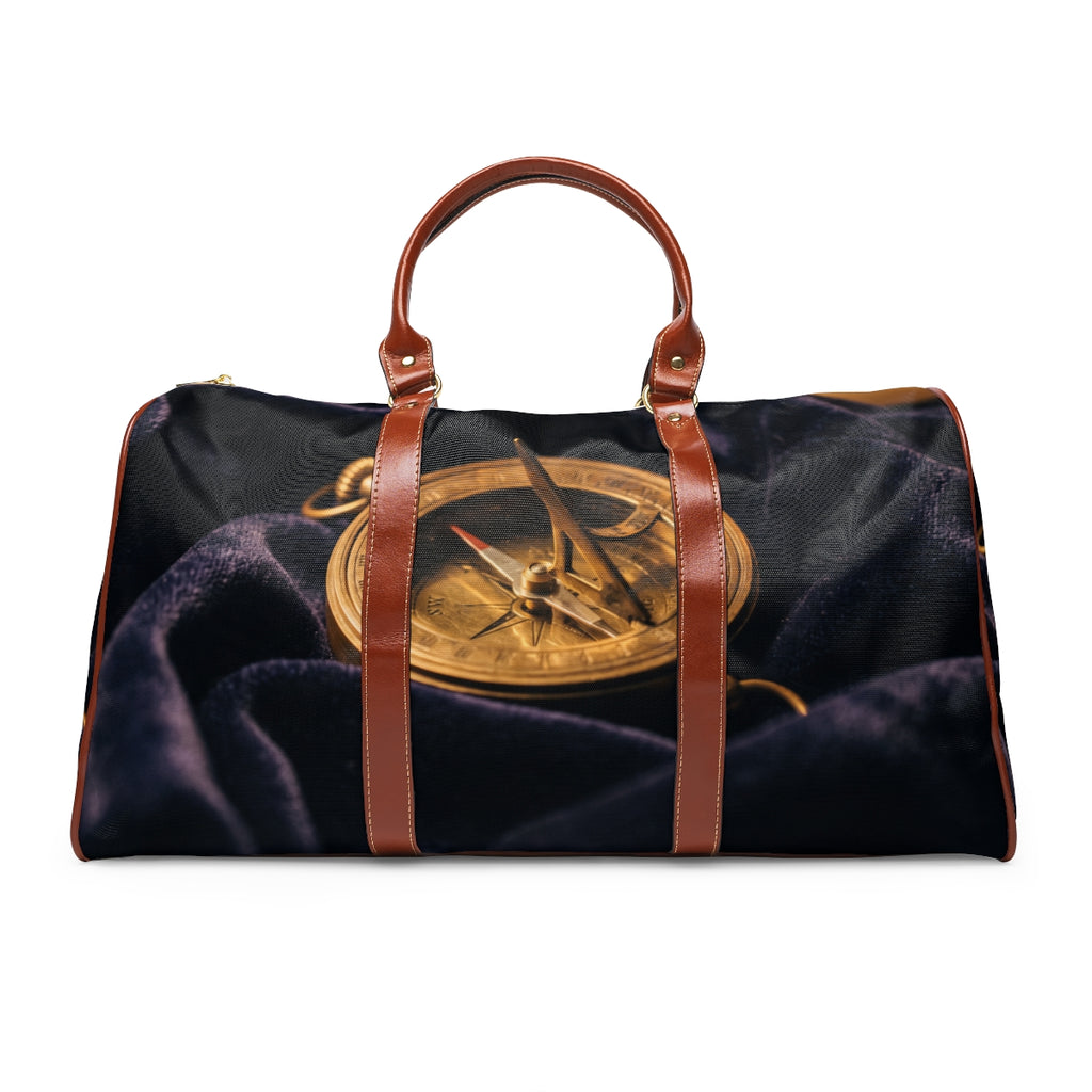 Antique Brass Sundial Waterproof Travel Bag