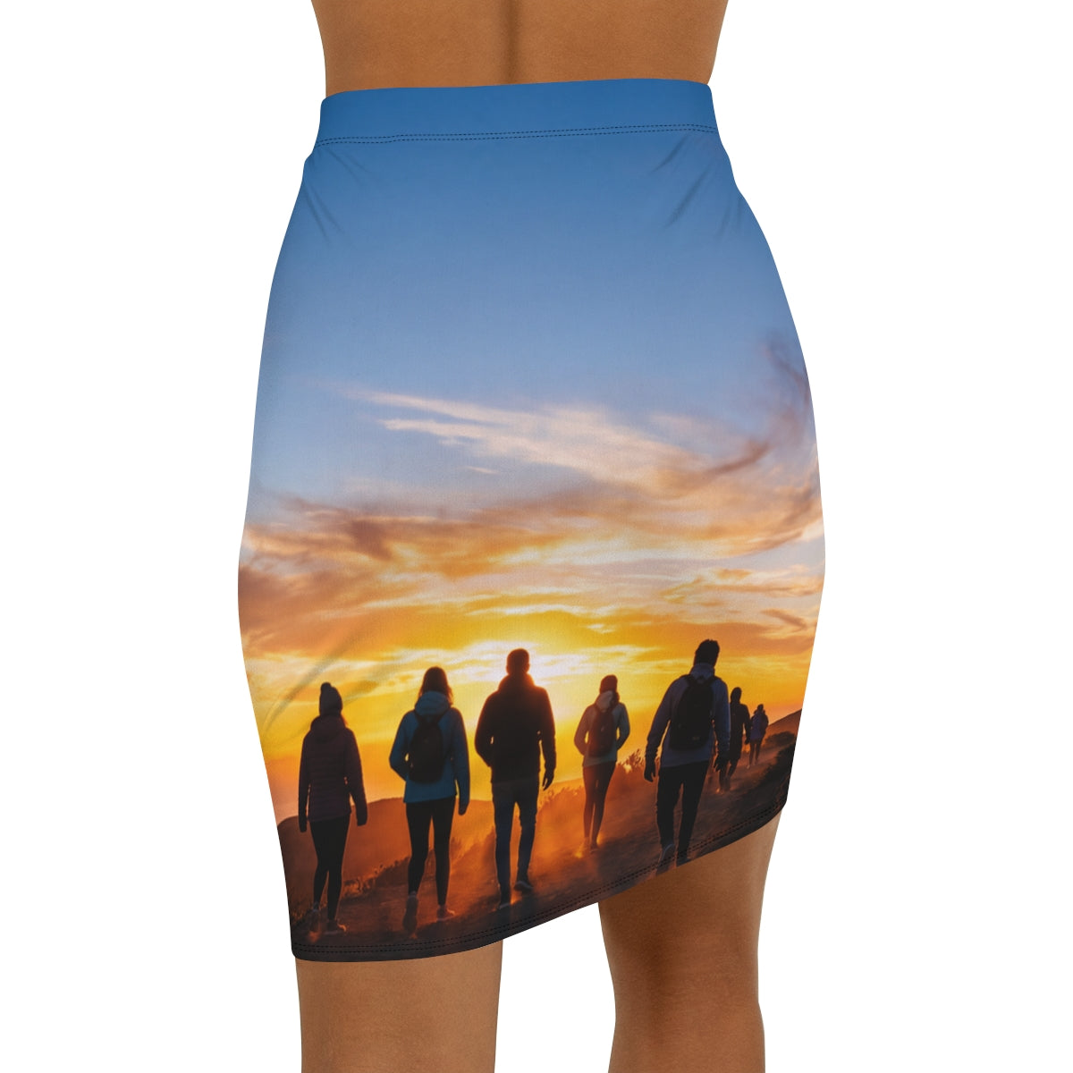 Women's Pencil Skirt - Golden Hiker Dawn