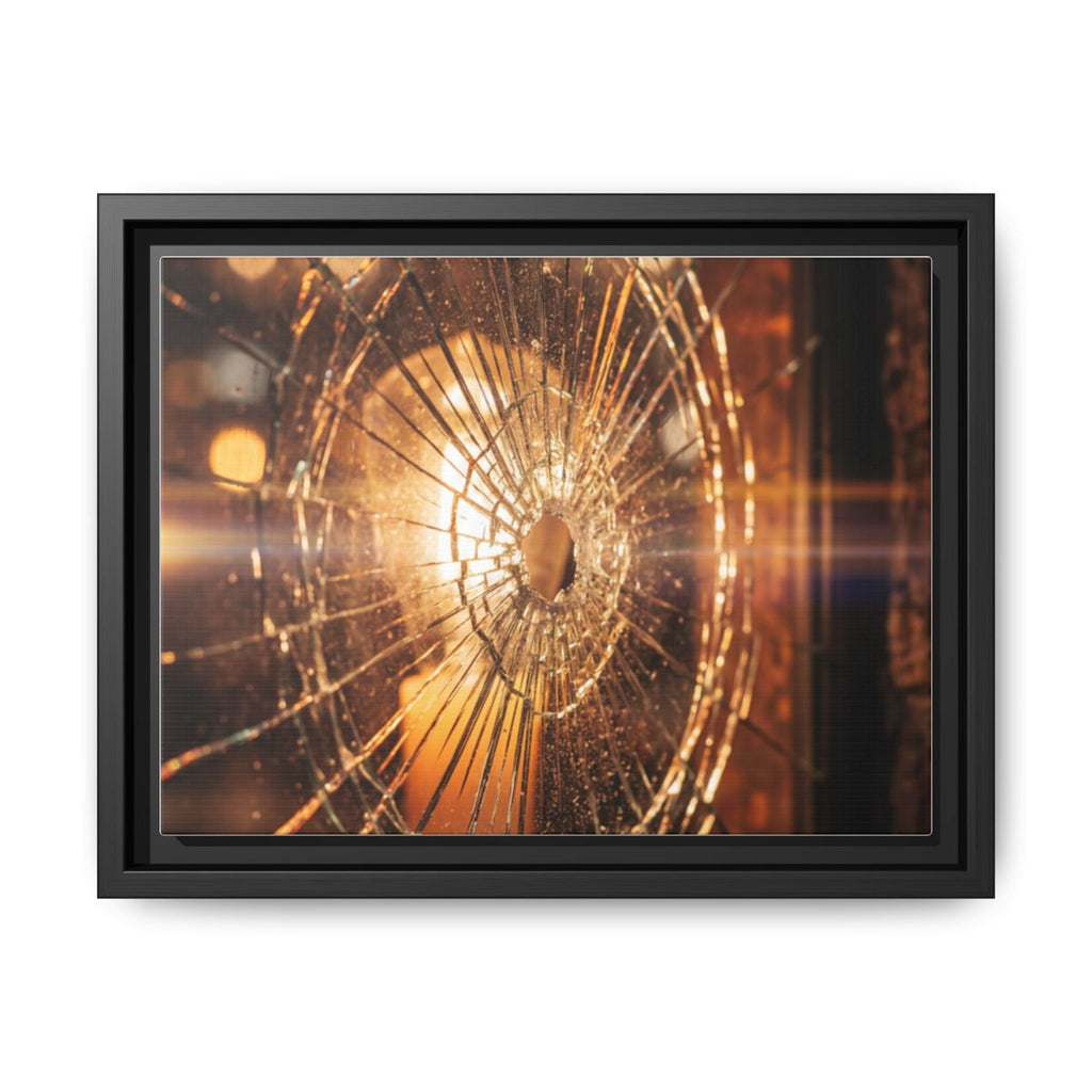 Framed Matte Canvas - Amber Glow — Black / 1.25"