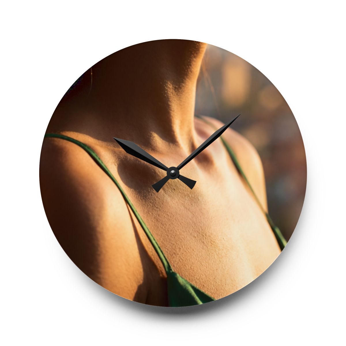 Acrylic Wall Clock - Sun-Kissed Serenity
