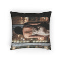 Woven Throw Pillow - City Lights Scene