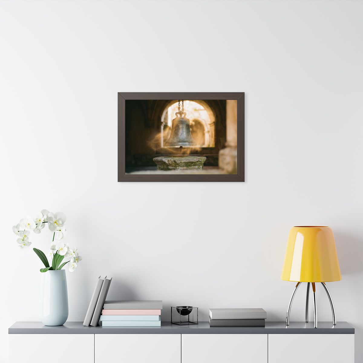 Framed Horizontal Poster - Cloister Bell — Walnut (14×11......