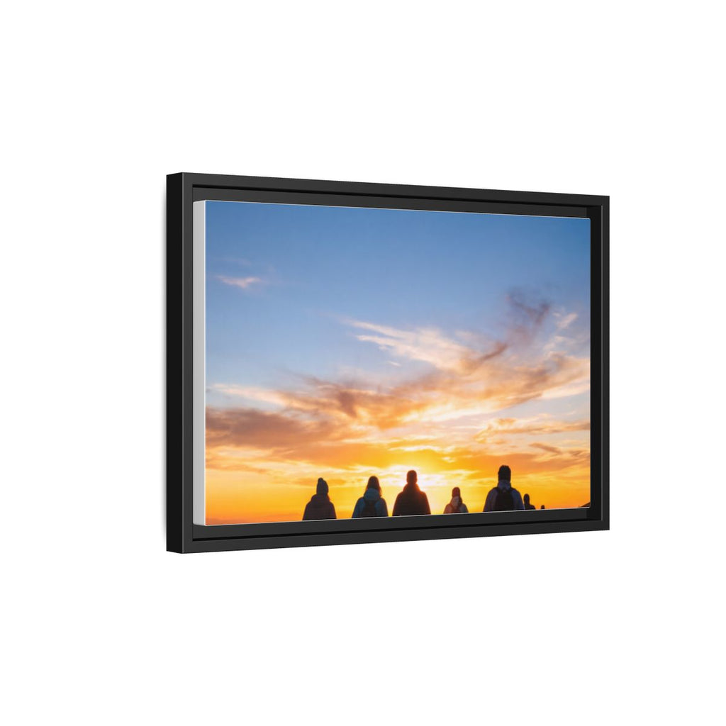 Framed Matte Canvas - Radiant Sunset Art — Black / 1.25"