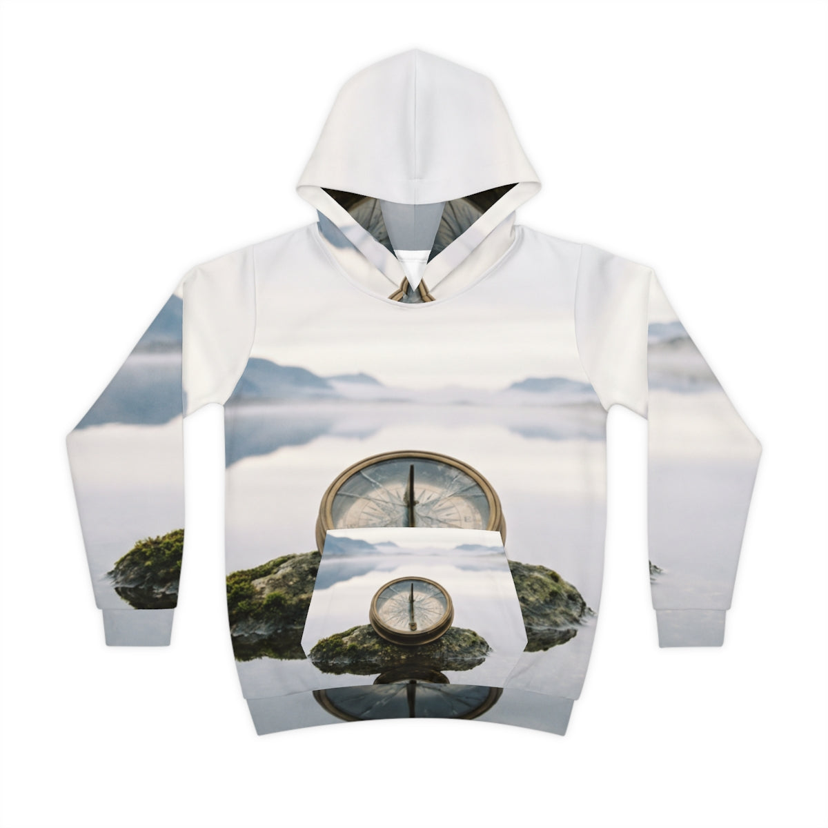 Sudadera con capucha infantil con diseño de brújula